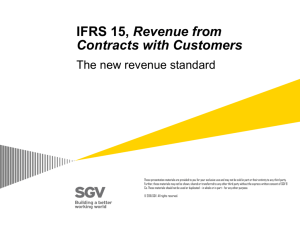 IFRS 15, Revenue from Contracts with Customers
