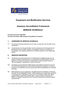 (EMS) Assessor Accreditation Framework