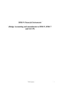 IFRS 9 Financial Instruments: Hedge Accounting