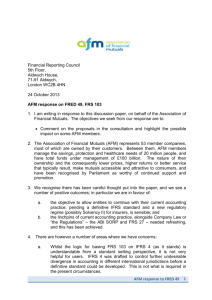 AFM response to FRC consultation on FRS103