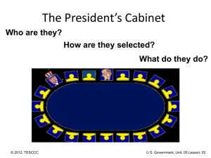 The President's Cabinet PowerPoint