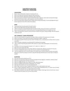 CVHS PHYSICAL EDUCATION SPRING 2013 – STUDY GUIDE