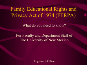 FERPA - University of New Mexico