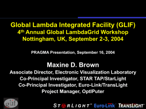 Global Lambda Integrated Facility - Maxine Brown