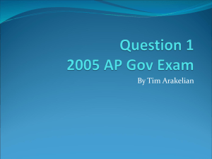 Question 1 2005 AP Gov Exam