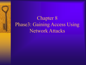 Chapter 8 Network Attacks