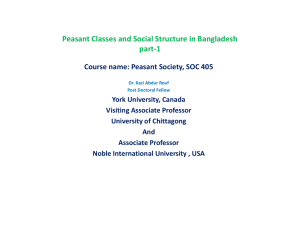 Week-7 Peasant class in Bangladesh