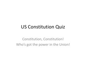 US Constitution Quiz