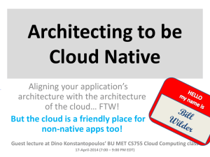 April 17 – Building Cloud-Native Applications