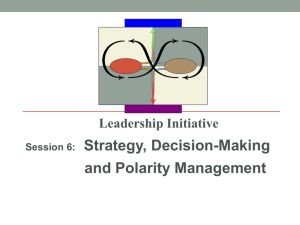 POLARITIES ARE - Leadership Initiative