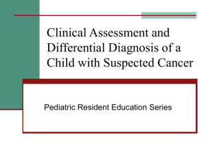 Clinical Assessment and Differential Diagnosis of a Child with