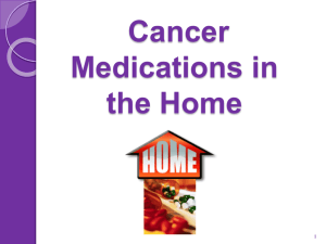 Cancer Meds at Home - Manitoba Institute for Patient Safety MIPS