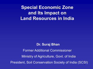 Special Economic Zone and Its Impact on Land Resources in India