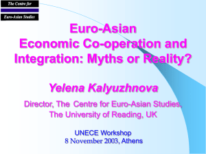 Euro-Asian economic cooperation and integration: Myth or reality?