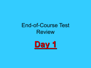 End of Course Test Review