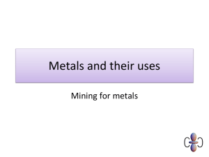 Metals from their ores