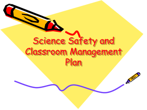 Science Safety and Classroom Management Plan