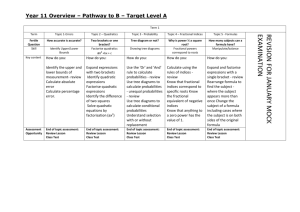 Maths Curriculum Overview – Y11 Pathway B