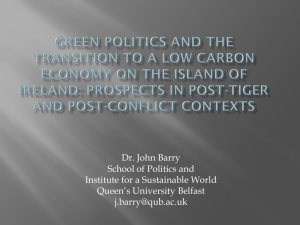 Green politics and the transition to a low carbon economy on the