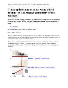 Times updates and expands value-added ratings for Los Angeles