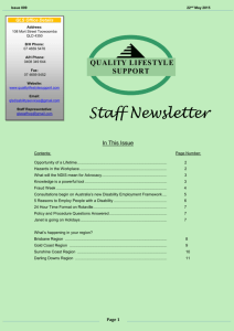 Staff Newsletter 22 May 2015