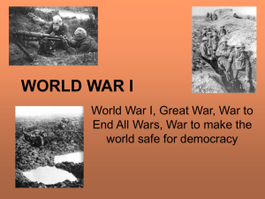world war i - Mentor Public Schools