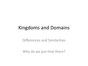 Kingdoms and Domains