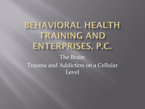 The Brain: Trauma and Addiction on a Cellular Level ppt