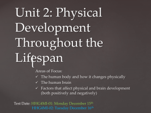 Unit 2: Physical Development Throughout the Lifespan