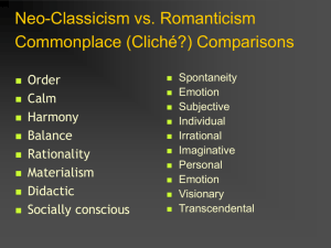 Neo-Classicism vs. Romanticism