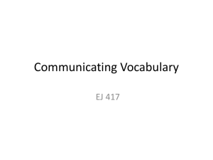 CommunicatingVocabulary