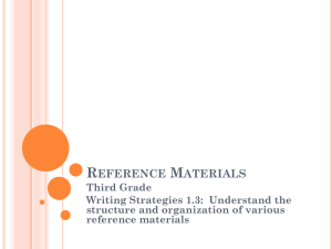 Reference Materials - srasanchez