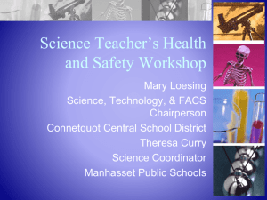 Science Teacher's Health and Safety Workshop