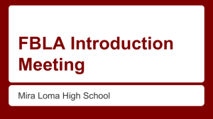 FBLA Introduction Meeting
