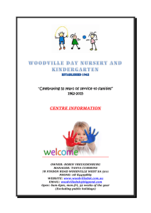 Handbook - Woodville-Day Nursery & Kindergarten
