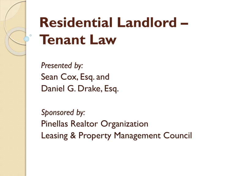 Residential Landlord Tenant Law