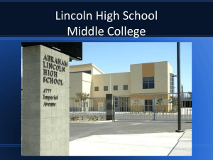 Lincoln High School Middle College