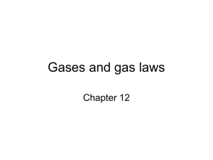 Gases and the gas laws
