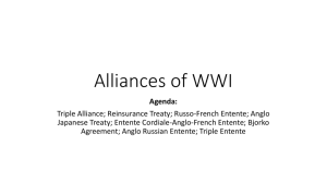 Alliances of WWI