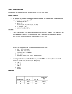 SMART CHEM 1022 Review All questions are adopted from Prof