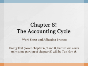 Nov 10 Chapter 8 Accounting cycle BAF3M