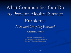 What Communities Can Do to Prevent Alcohol Service Problems