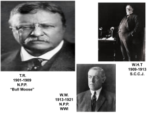 Socialism Progressivism 1901-1921 T.Roosevelt Wm.Taft W.Wilson