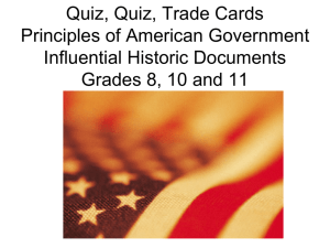 Quiz, Quiz, Trade Cards Early American History Review Grades 10