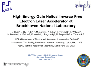 High Energy Gain Helical Inverse Free Electron Laser Accelerator at