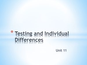 Testing and Individual Differences2