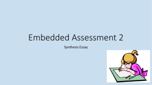 Embedded Assessment 2