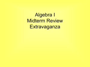 Team Algebra Midterm Review(2)