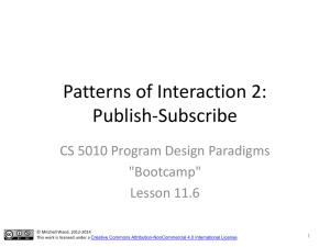 Patterns of Interaction 2: Publish