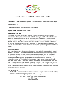 Grade 10 ELA CCGPS Frameworks Unit 1 - ELA Wiki 9-12